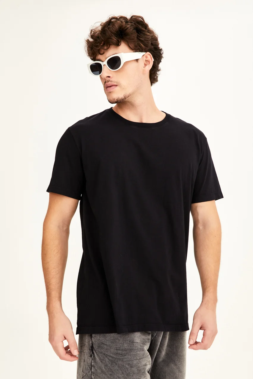 Camiseta Lisa de Algodão Sustentável Premium Masculina, imagem 3